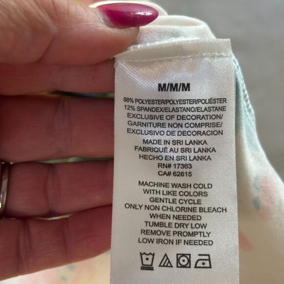 Tie-Dye Ellen Tracy Lounge T-Shirt - Multicolor Scoop Neck Short Sleeve M Soft S - Picture 4 of 6